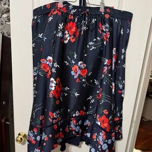 Ralph Lauren Satin Floral Skirt